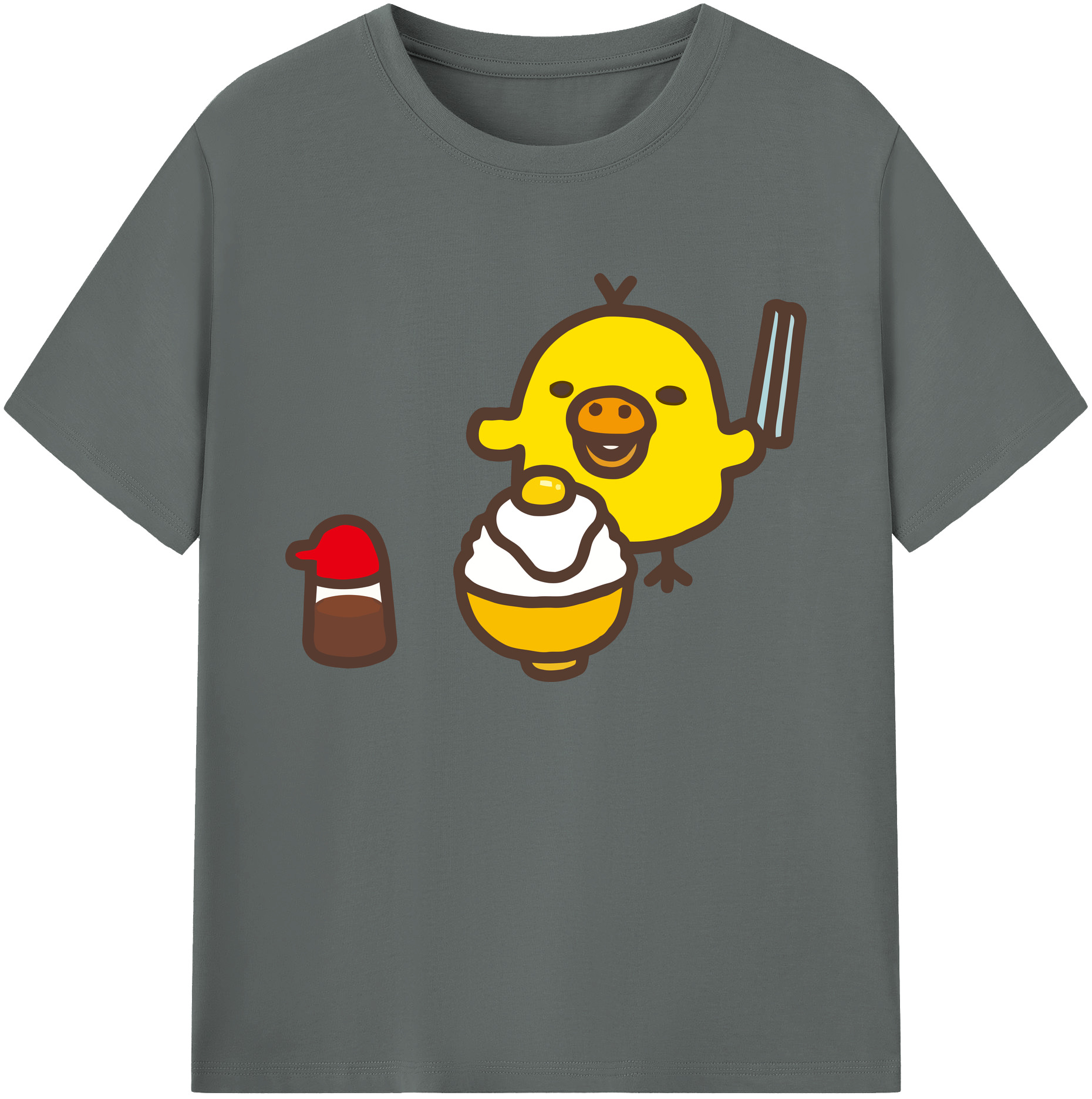 （画像用） リラックマ リラックマ キイロイトリ Rilakkuma Korilakkuma Kiiroitori 綿100％ メンズ半袖Tシャツ｜肌触りやわらか＆通気性